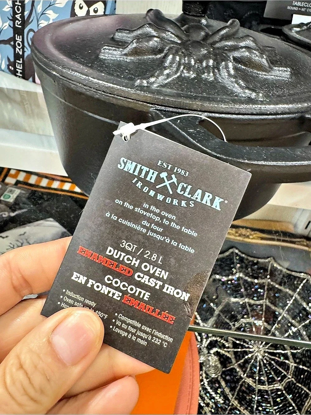 Smith & Clark Ironworks Dutch Oven 3 Qt Black Cast Iron NWT
